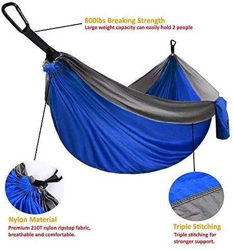 Paracaídas de nylon suave portátil Camping Hamaca interior