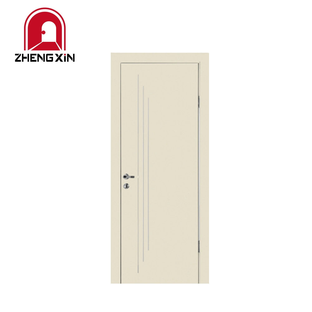 China Polyurethane PU Foam Filling Waterproof Interior Wood Plastic Composite Door WPC Door