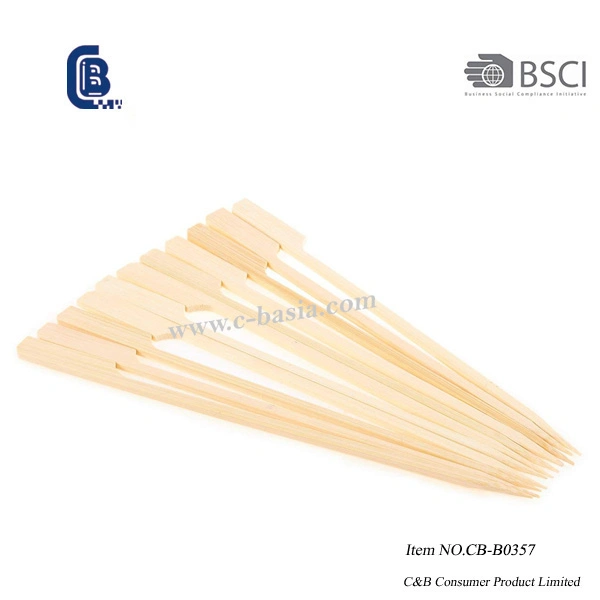 50 Packs Disposable Flat BBQ Bamboo Skewers Set Barbecue Tools