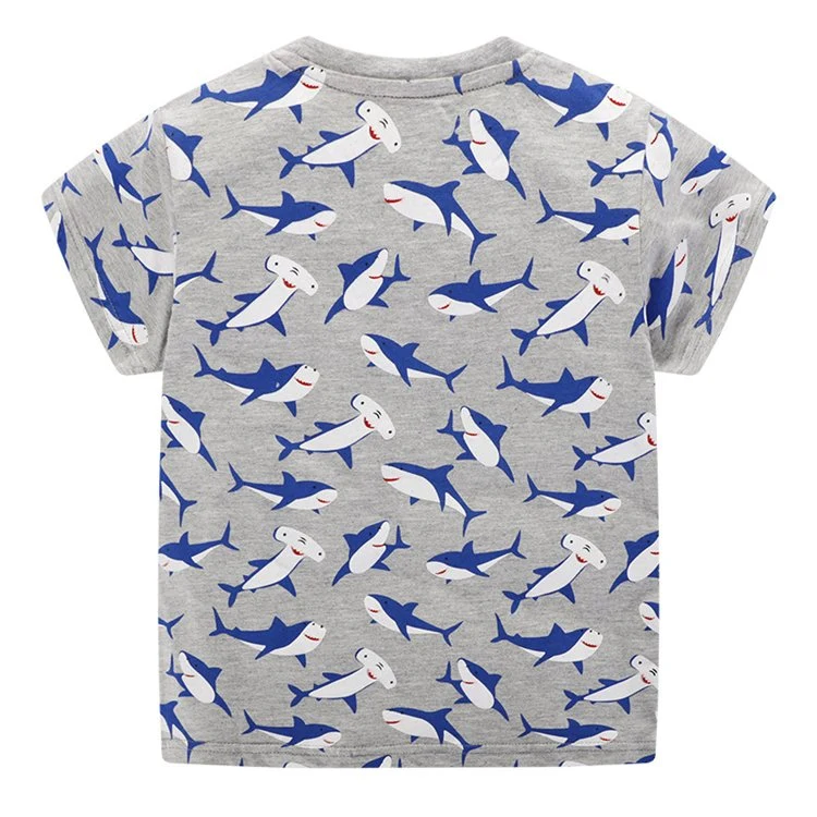 Factory Direct Price Fish Print Kids Shirt T-Shirts and Men&prime; S Clothing Children&prime; S Wear