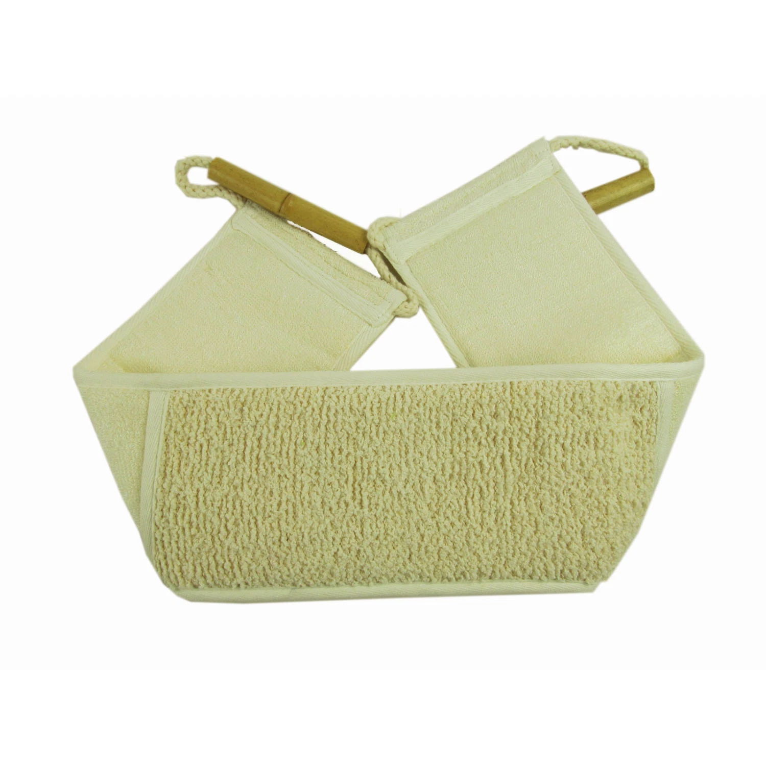 Wholesale/Supplier Natural Bamboo Fibre Back Scrub Bath Belt Back Strap Bath SPA Brush Scrubber Bath Brush Belt