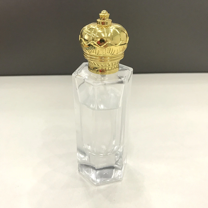 Ready for Production Luxury Crown Shape Cheap Gold Zamak Heavy Metal Locking Type Screw Cap Glass Perfume Bottle Caps