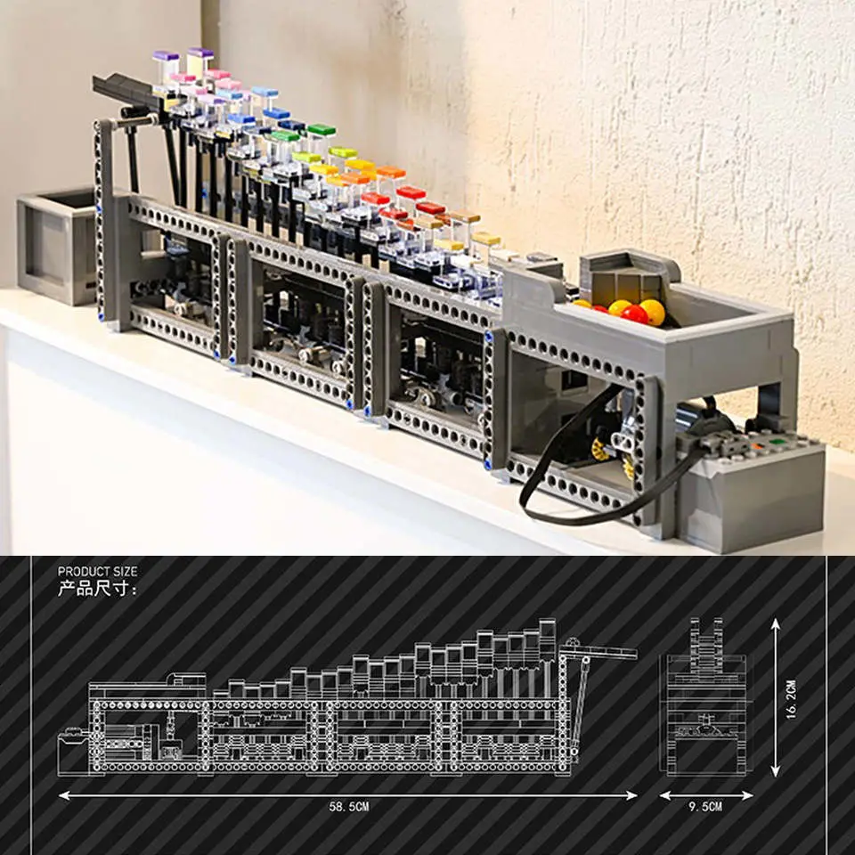 Mold King 26004 High-Tech Spielzeug Motorisierte Regenbogen Stepper Modell Gebäude Blöcke Educational Assembly Bricks