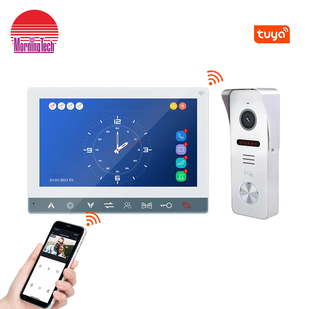 WiFi Video Doorphone Intercom Home Security Door Intercom Camera with Monitor de exterior do sistema de comunicação da porta da visão noturna