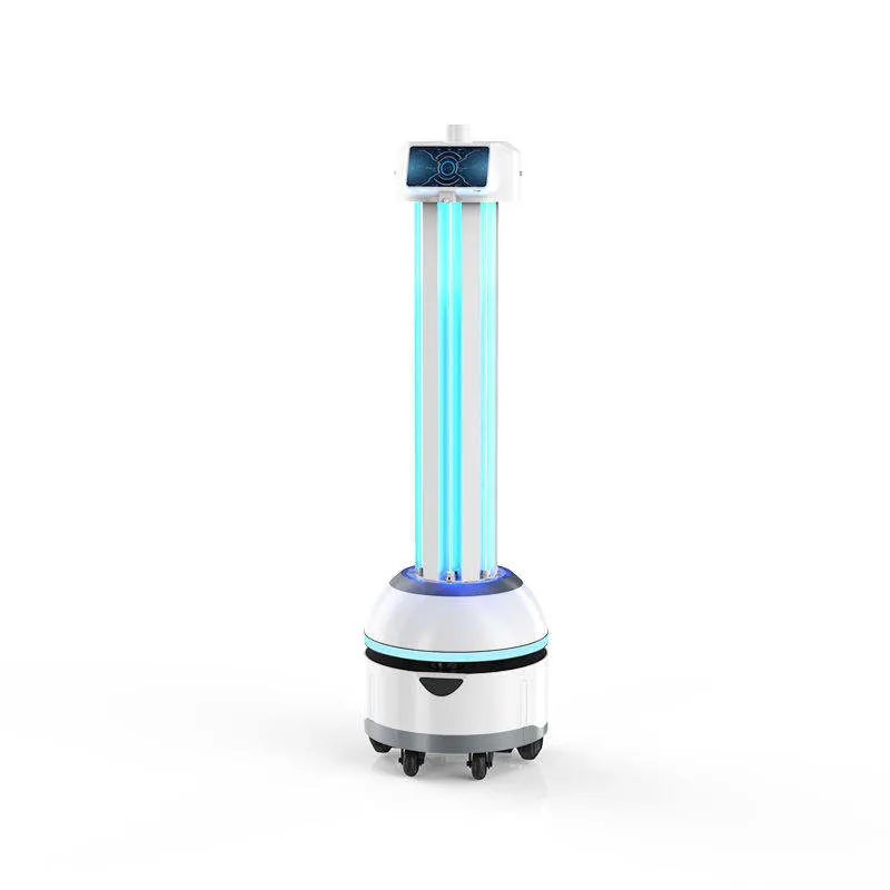 La luz UV robot autónomo con pantalla táctil de esterilización UVC Robot para el uso de la estación de Plaza Pública