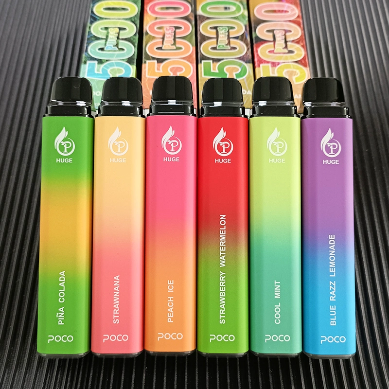 Fast Shipping Spain Warehouse Poco Huge Wholesale/Supplier Disposable/Chargeable Vape Pen 5% 5000puffs Vape Bar 15ml Vape Juice with Mesh Coil Factory Supply