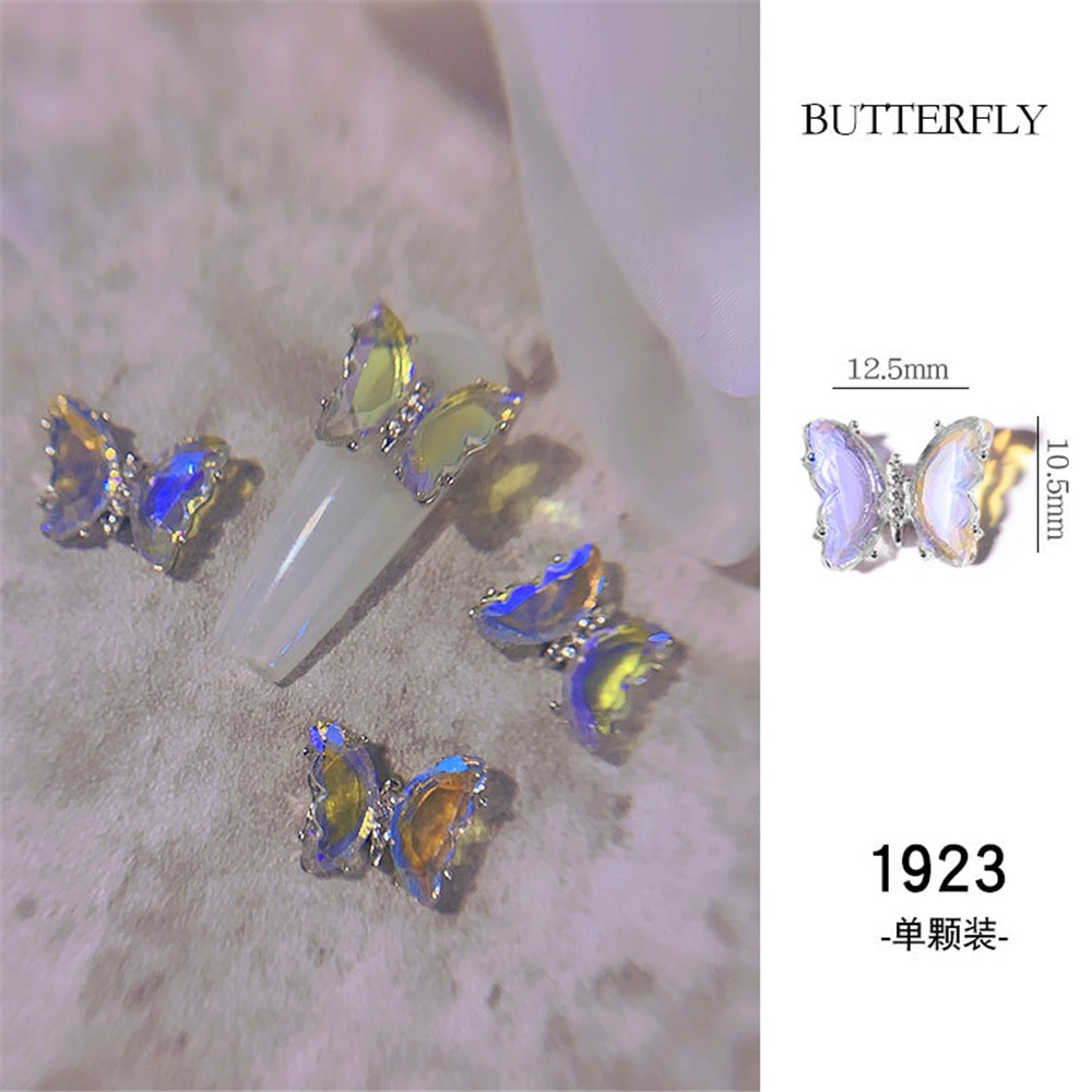 Hot Selling Nail Art Accessories Wholesale/Supplier Crystal Rhinestone Butterfly Jewelry 3D Nail Art Butterfly Jewelry Crystal Butterfly Nail Rhinestone