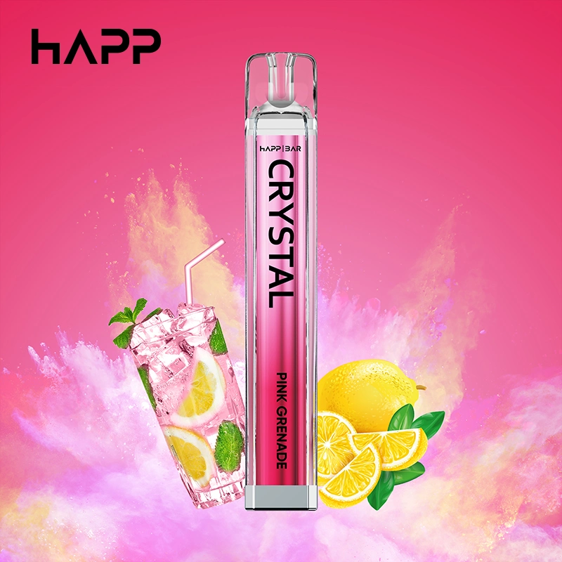 Peça de Vape descartável Crystal 2% NIC de fábrica original Wholesale Happ Bar 600 puffs