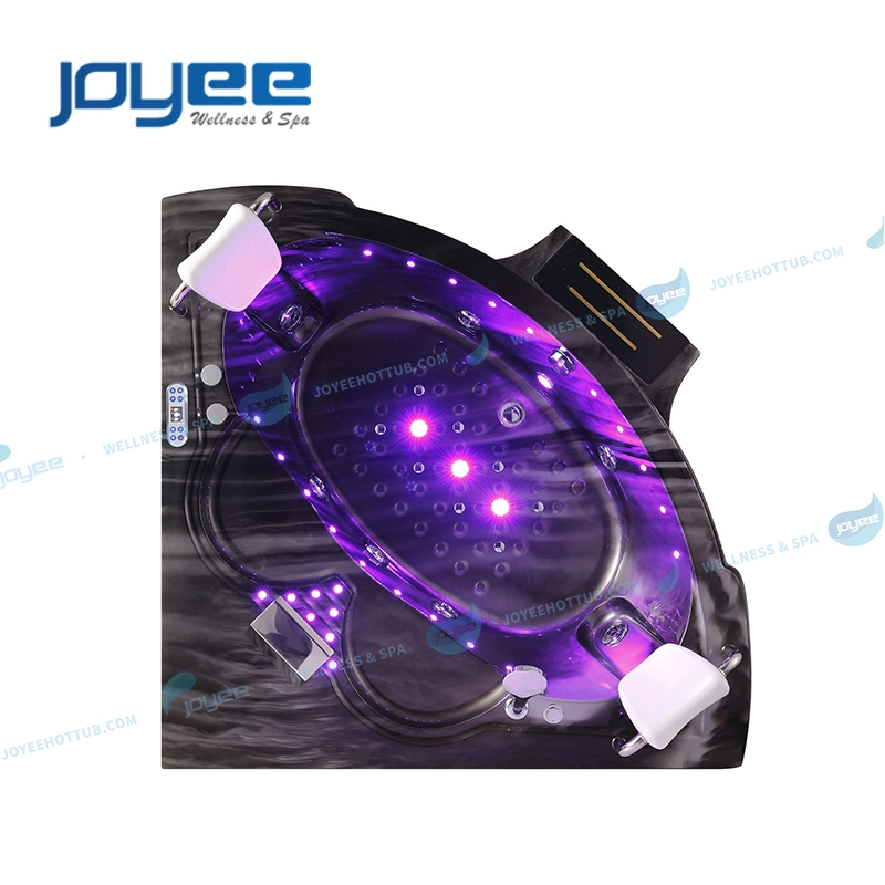 Joyee 2 Person Home Indoor Coner Air Bubble Whirlpool Massage SPA Bath