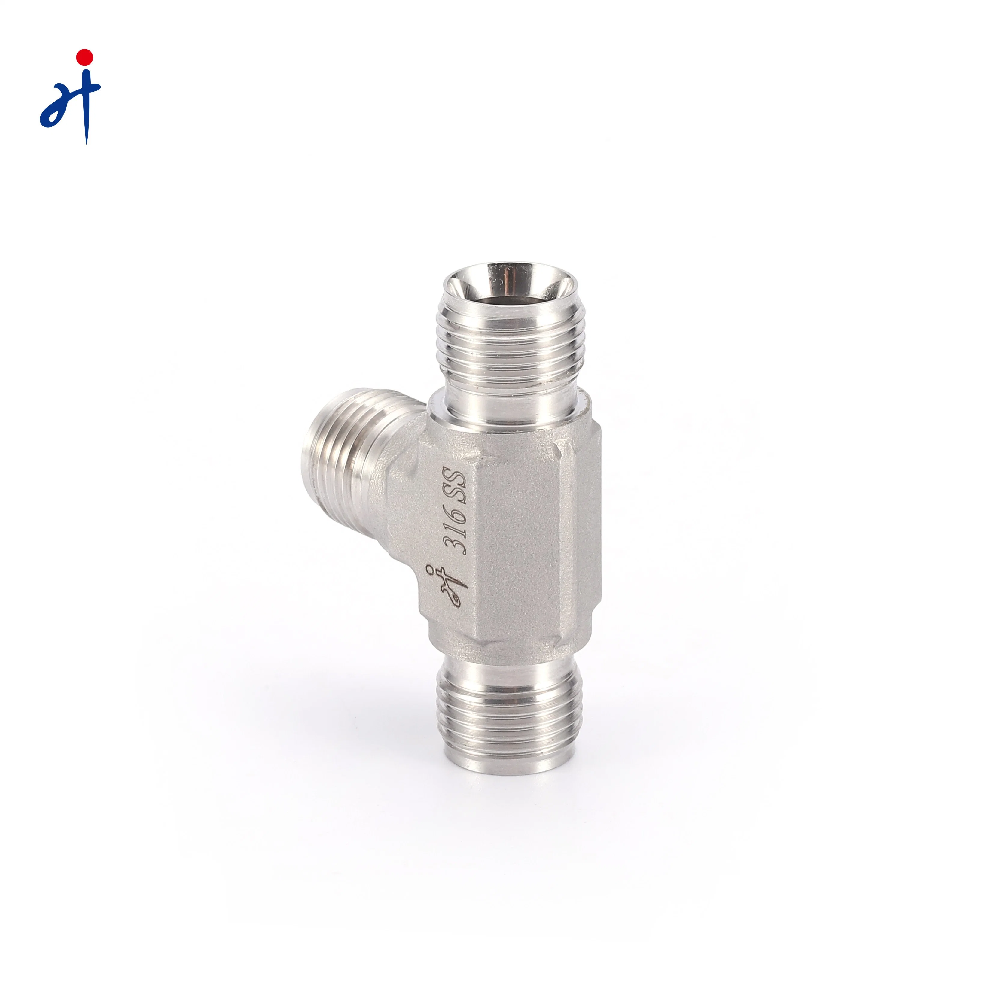 Stainless Steel Male Thread Tees High Pressure 3 Way Thread Connector Pipe Fittings