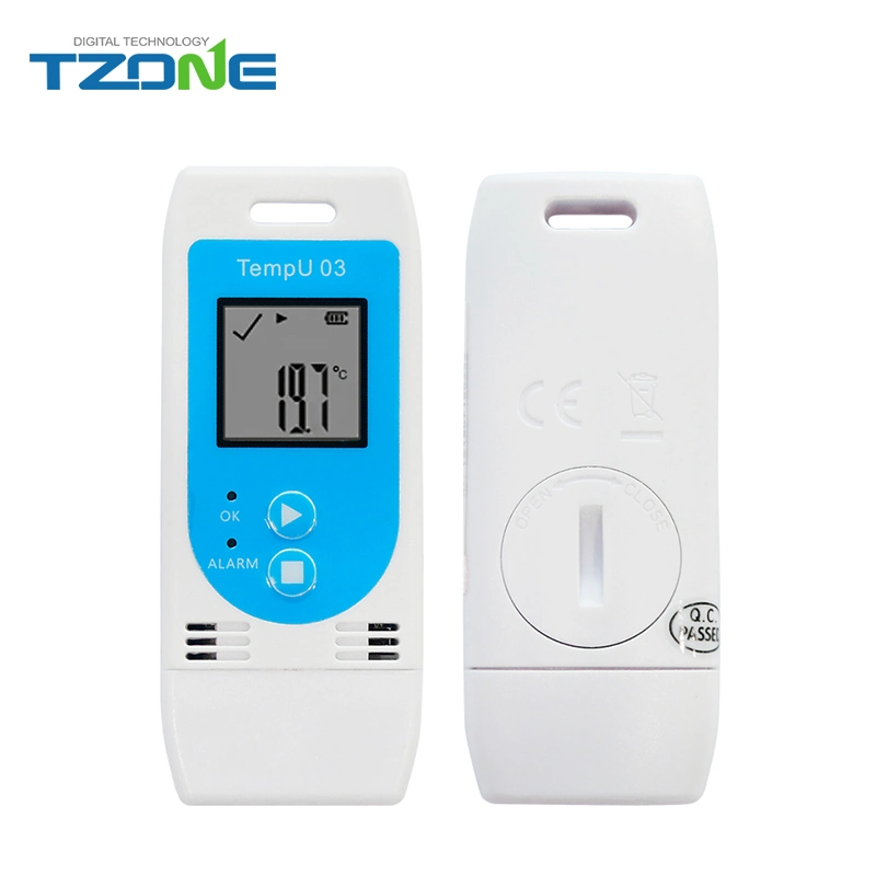 Registrador portátil de humedad de temperatura sin Propless USB TZone U03 reutilizable