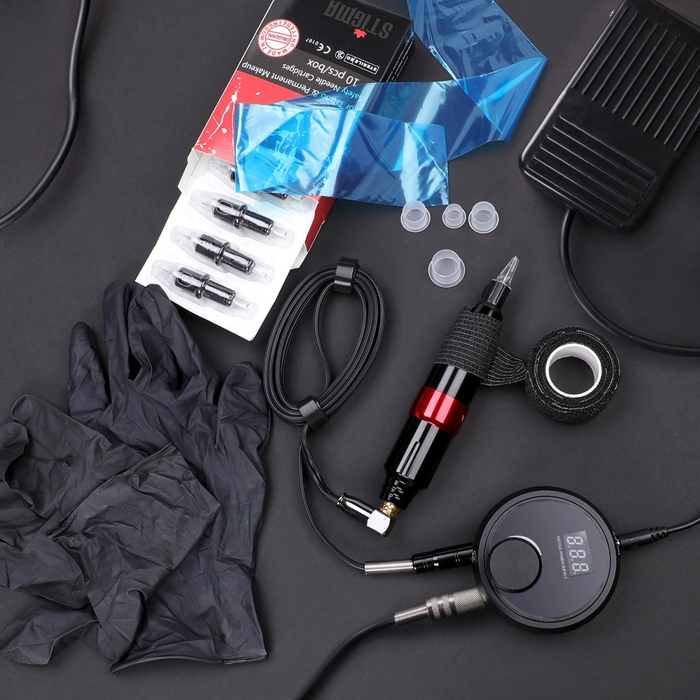 La stigmatisation Kit stylet sans fil machine de tatouage Tattoo Machine rotative de la batterie Kit de plumes