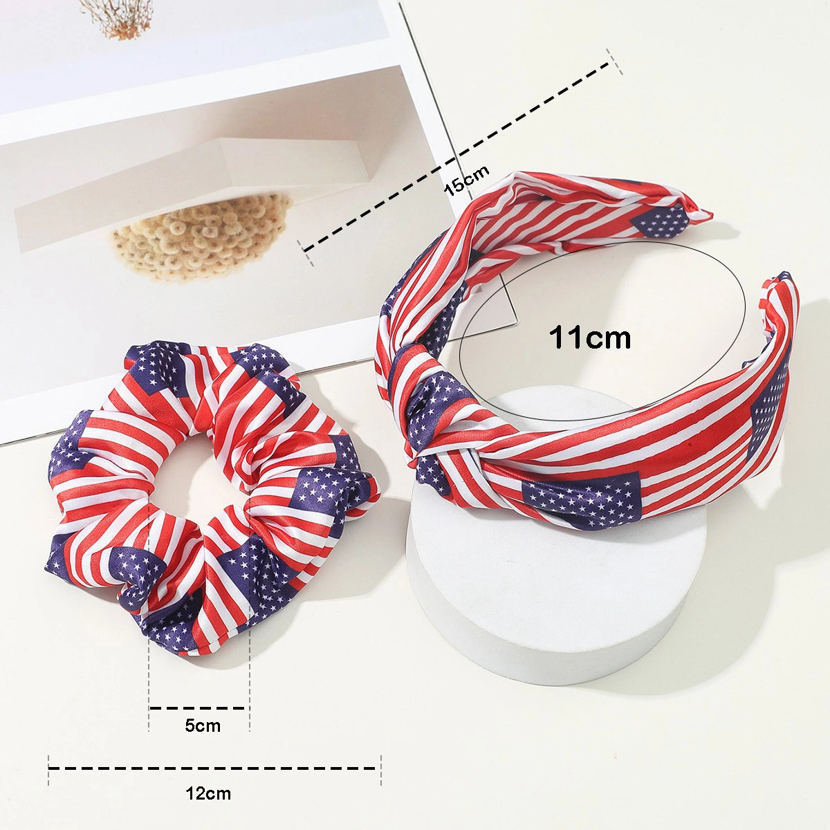 Custom Flag Printed Stirnband British Style Haarband Schmuck-Set