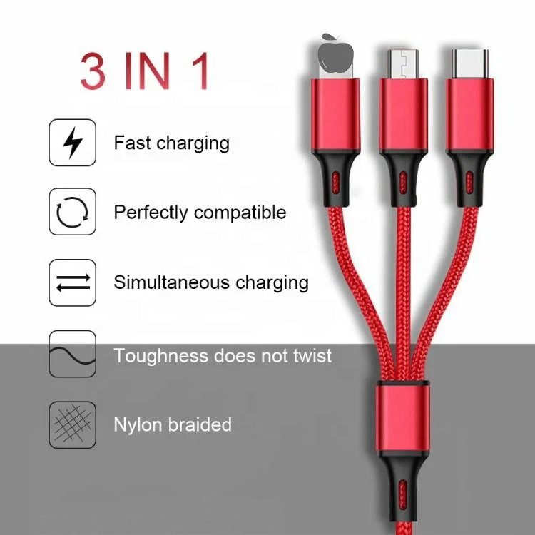 Charger Cable Micro USB 8pin Type C Fast Charging Data Cable