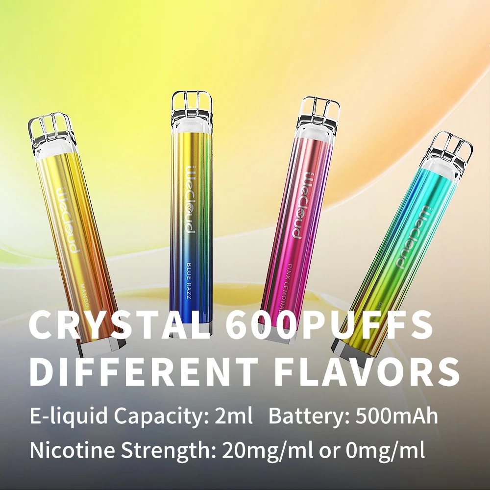 Wholesale/Supplier I Wape Electric Pen Hookah Empty Rechargeable Pod Crystal 600 Puffs Custom Vaporizer Puff Plus Pod Disposable Pen