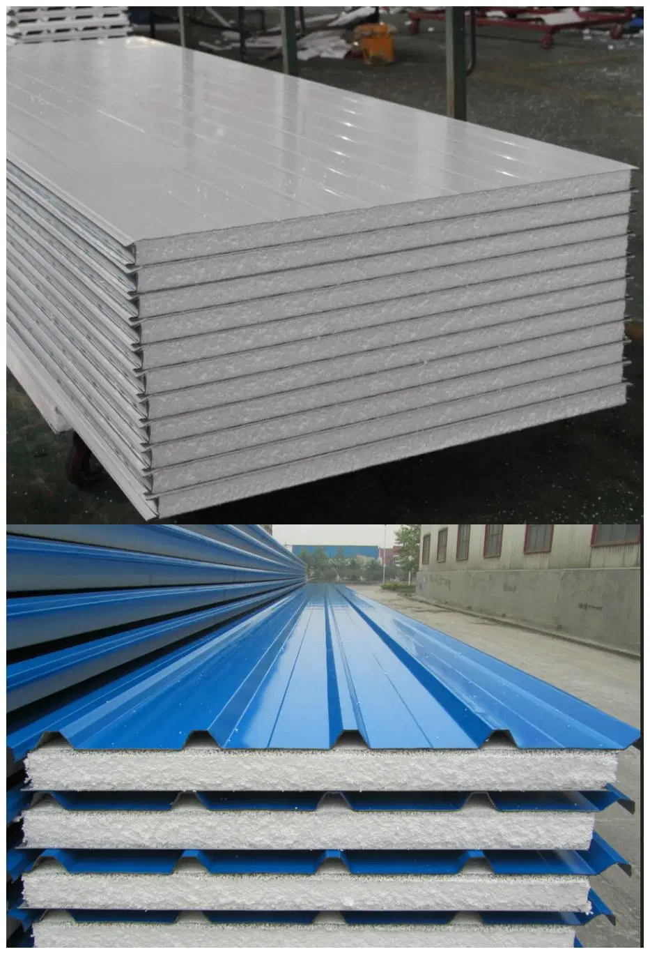 Galvanized Steel Sheet Water Proof Glass Wool Rock Wool Sandwich Roof Tile