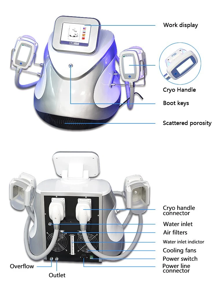 Appareil d'amincissement 2023 forme de corps Cryo 4 poignées 360 graisse Congélation