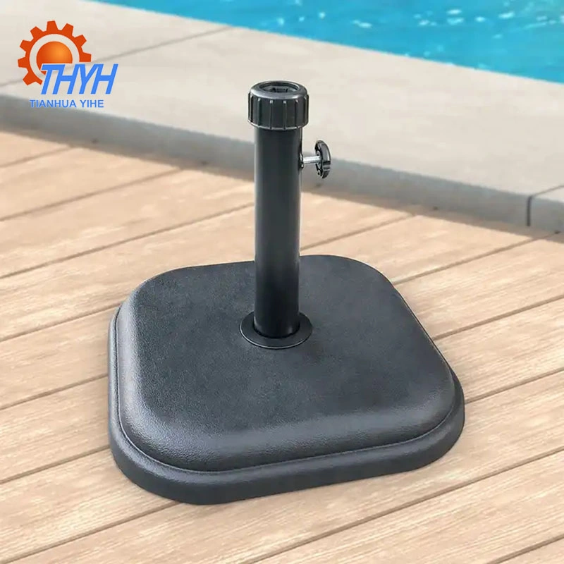 Customized Fade Resistant Waterproof Fabric Deluxe Hanging Cantilever Patio Bases Outdoor Furniture Umbrella Base Stand