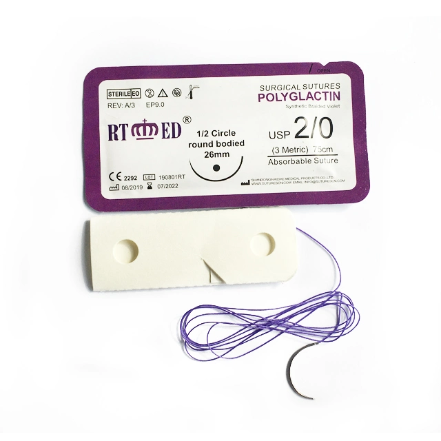 Sterile Polyester /Lylon/ Silk /Pdo /Chromic /Pgcl /PGA / Polypropylene Surgical Sutures