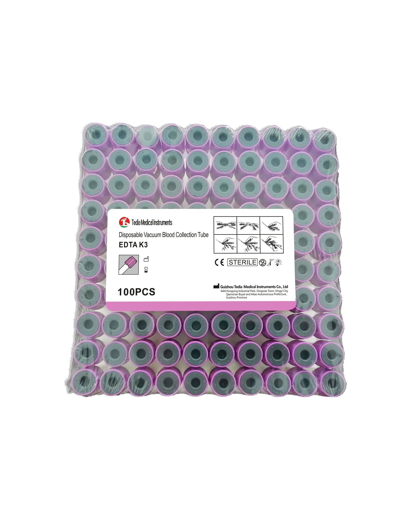 Medical Disposable 5ml EDTA K2 K3 EDTA Tubes for Blood Collection