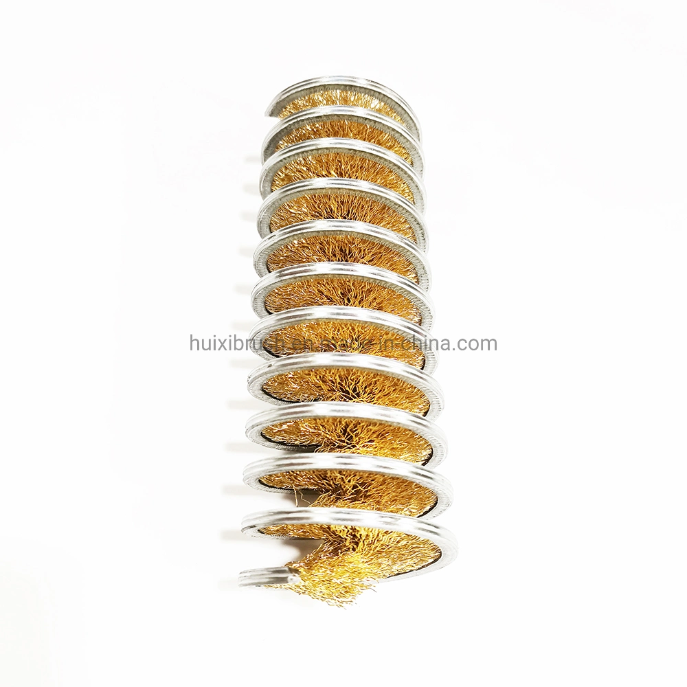 Brass Coated Steel Spiral Brushes for Wire Descaling