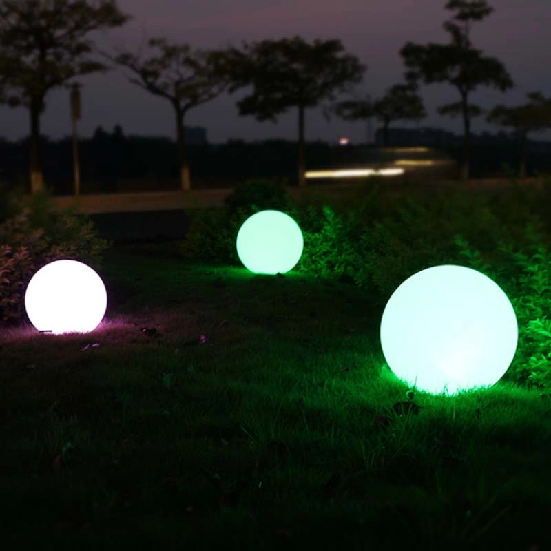 Outdoor LED Furniture Plastic Round RGB Ball Light LED Solar LED Lamp