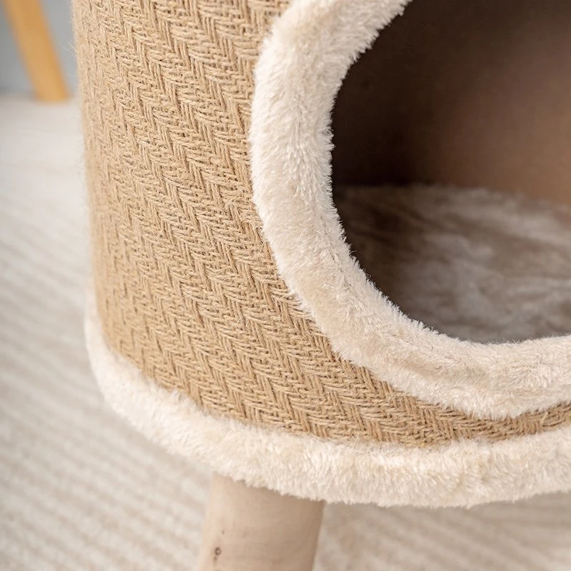 Rena Pet Durable Cat Scratcher House Cat Tree Desk Carrier Toy Furniture with Wooden Legs