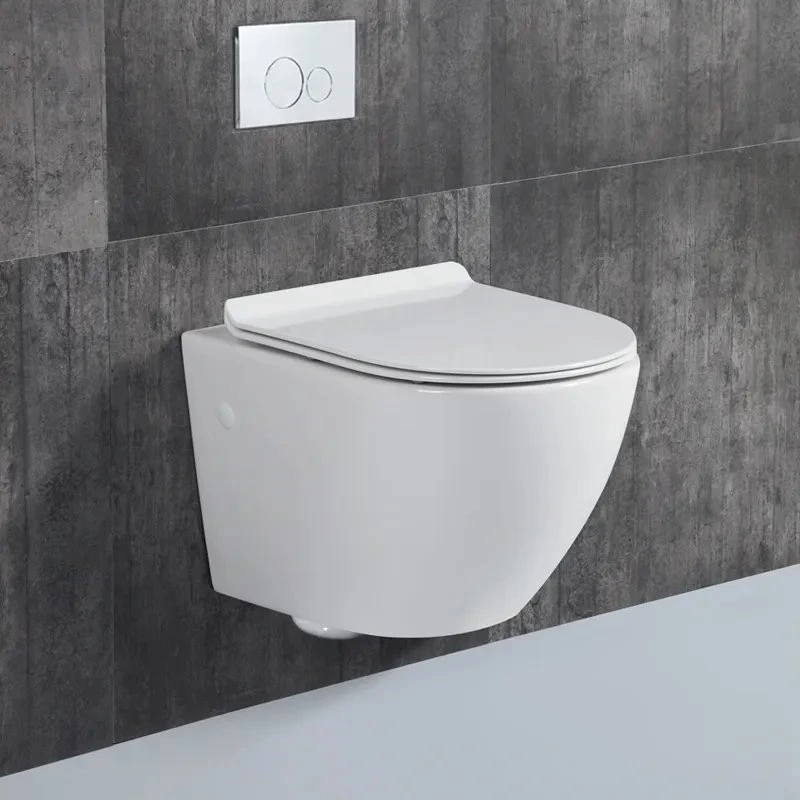 Luxury Sanitary Ware lavar cerámica Rimless pared de montaje de los sanitarios Baño WC Sanitario pared-Hung WC Baño WC