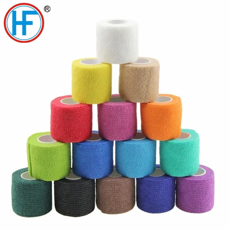 Mdr CE Popular Free Sample Factory Direct Supply Waterproof Elastic Non-Woven Cohesive Bandage