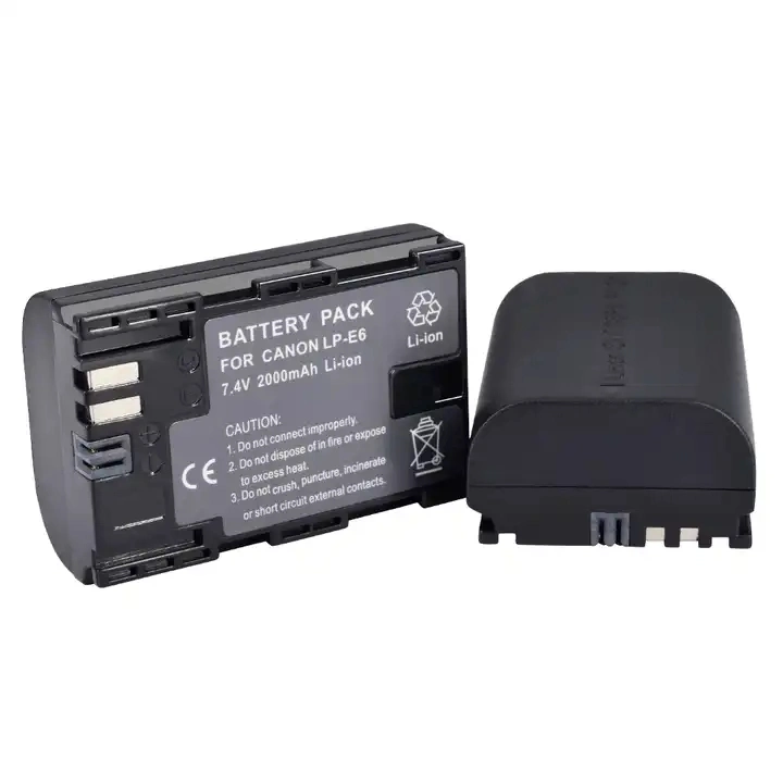 SANYO 2000mAh Lp-E6 Lp E6 Lp-E6n Camera Battery for Canon EOS 6D 7D 5D Mark II III IV 60d 60da 70d 80d 5ds R Xc10 Camera