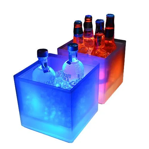 Nuevo hermoso colorido LED Color cambiante cubo de hielo vino