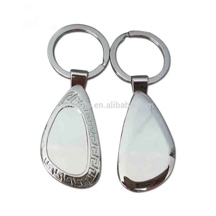 Fábrica de China Wholesale chapado personalizadas de diseño ovalado de color blanco Metal llaveros