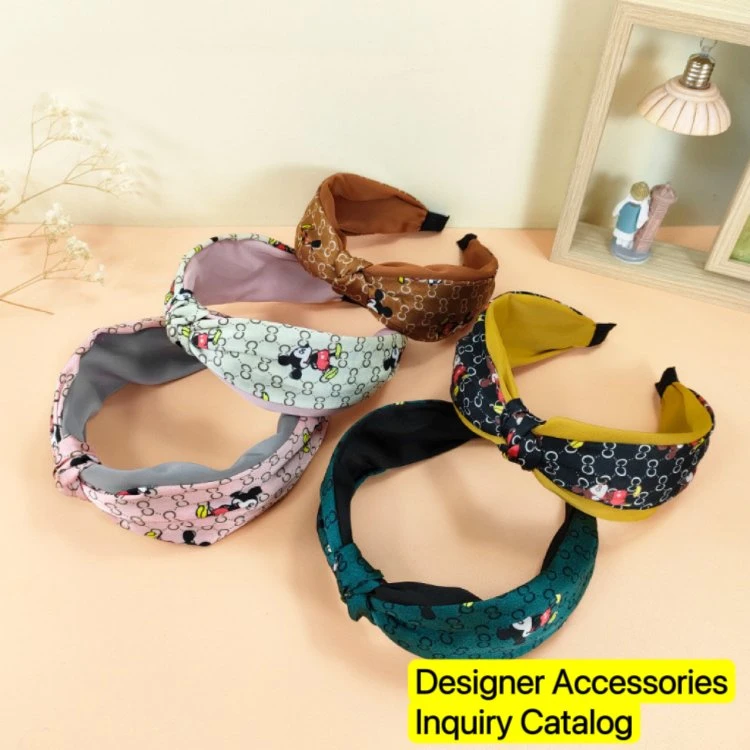 Wholesale/Supplier Luxury Fashion Hairpin Hair Beauty Designer Headband PU Leather Makeup Face Wash Headband Designer Hair Band Girls Headbands Accessories