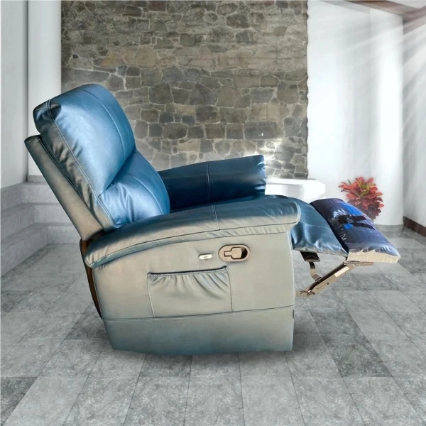 Blue Leather 330 Marshall Massage Chair Recliner