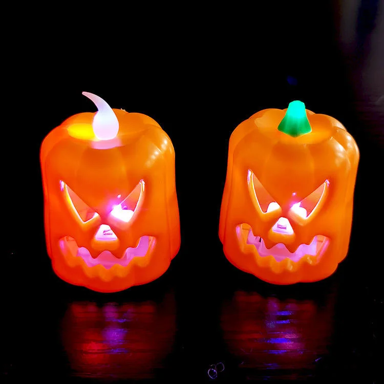 Sin Flama sin mando a distancia de seguridad de la fiesta de cumpleaños de la calabaza de Halloween LED se encienden velas velas eléctricas