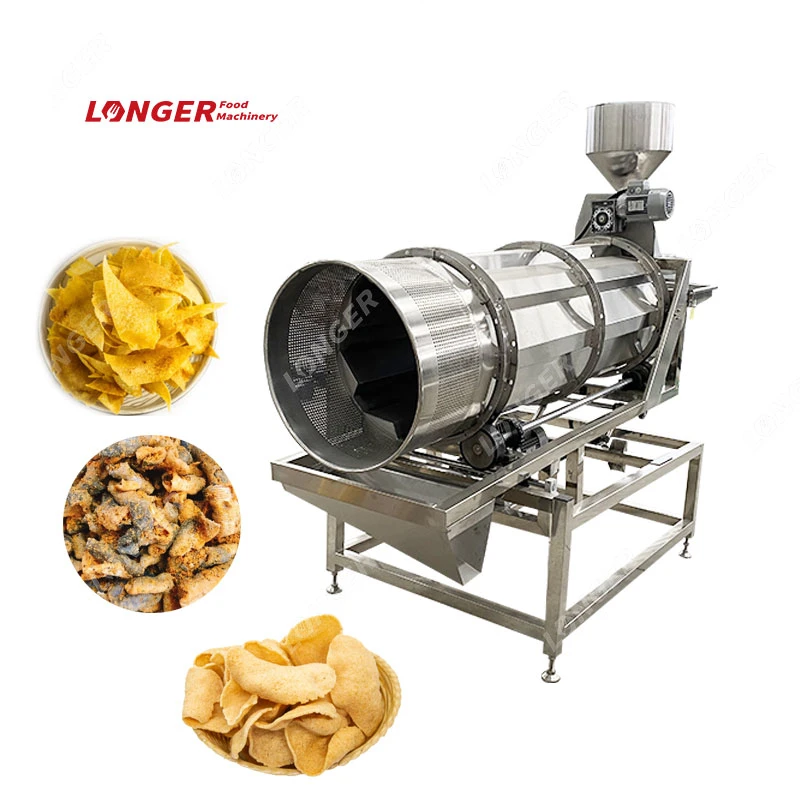 High Efficiency Chicken Skin Fish Finger Seasoning Faworki Pirozhki Flavoring Machine