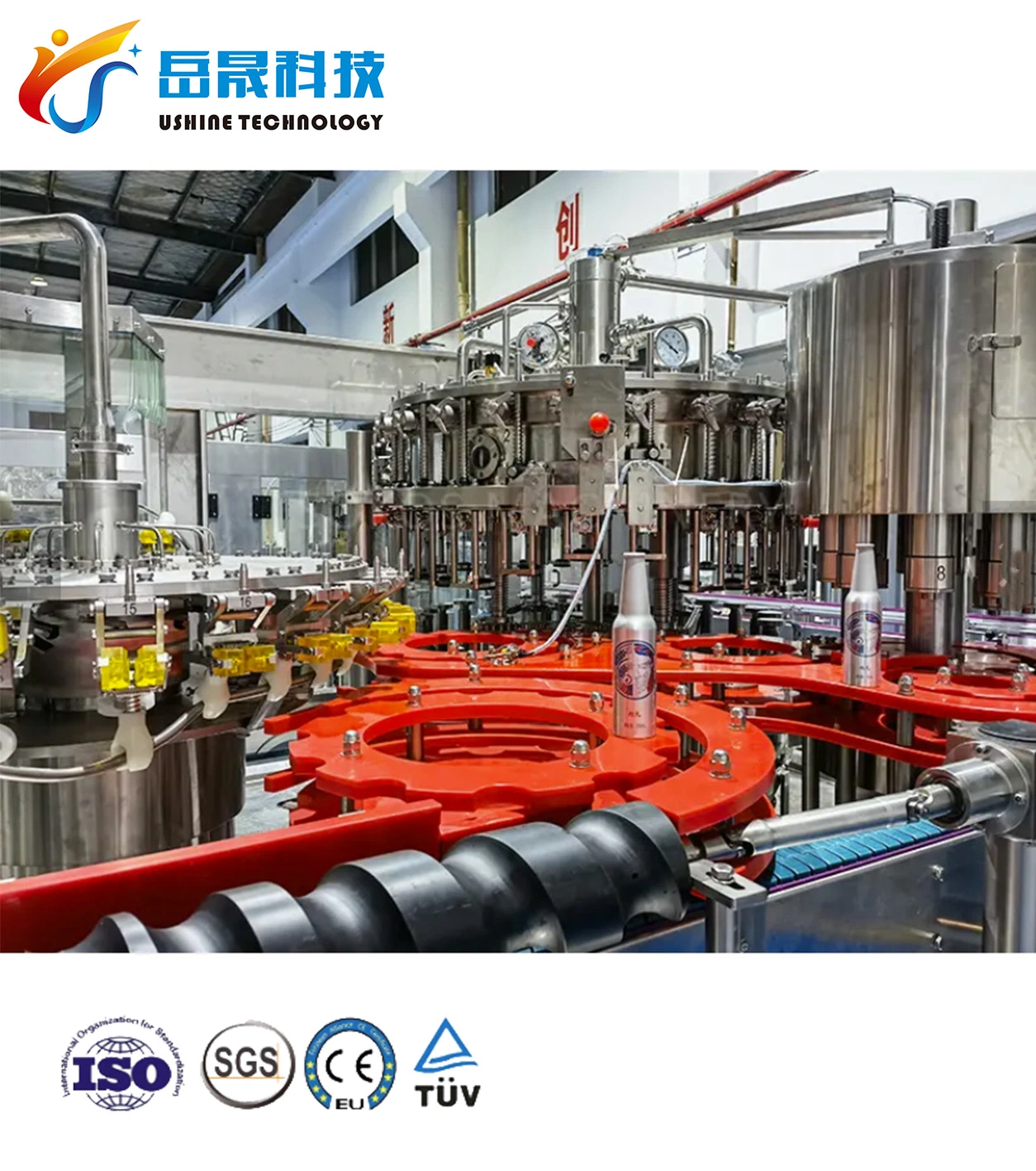 Glass Bottle Carbonated Soft Drink Cola Filling Machine Production Line, Zhangjiagang