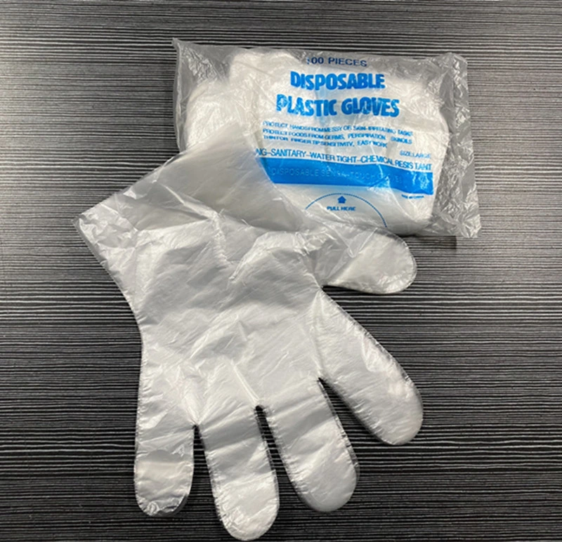 Biodegradable HDPE Disposable Gloves Plastic PE Gloves