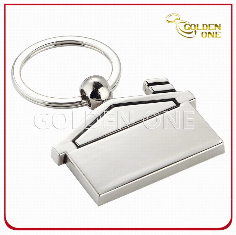 Soft Enamel House Shape Metal Key Tag for Real Estate