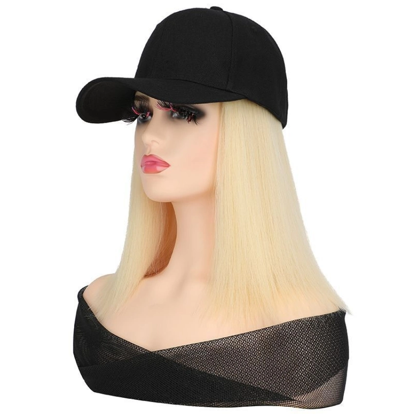 Fashion Ladies Girl Women Short Straight Wig One-Piece Hat Baseball Cap Wig