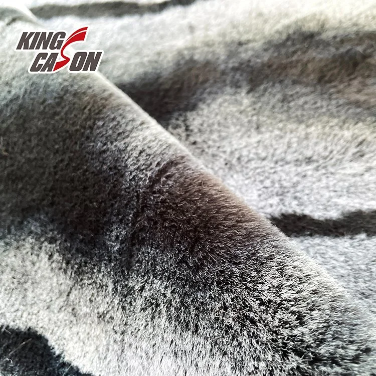 Kingcason الفاخرة الطباعة المخصصة 1 سم مزيف Fur Fabric faux Fur