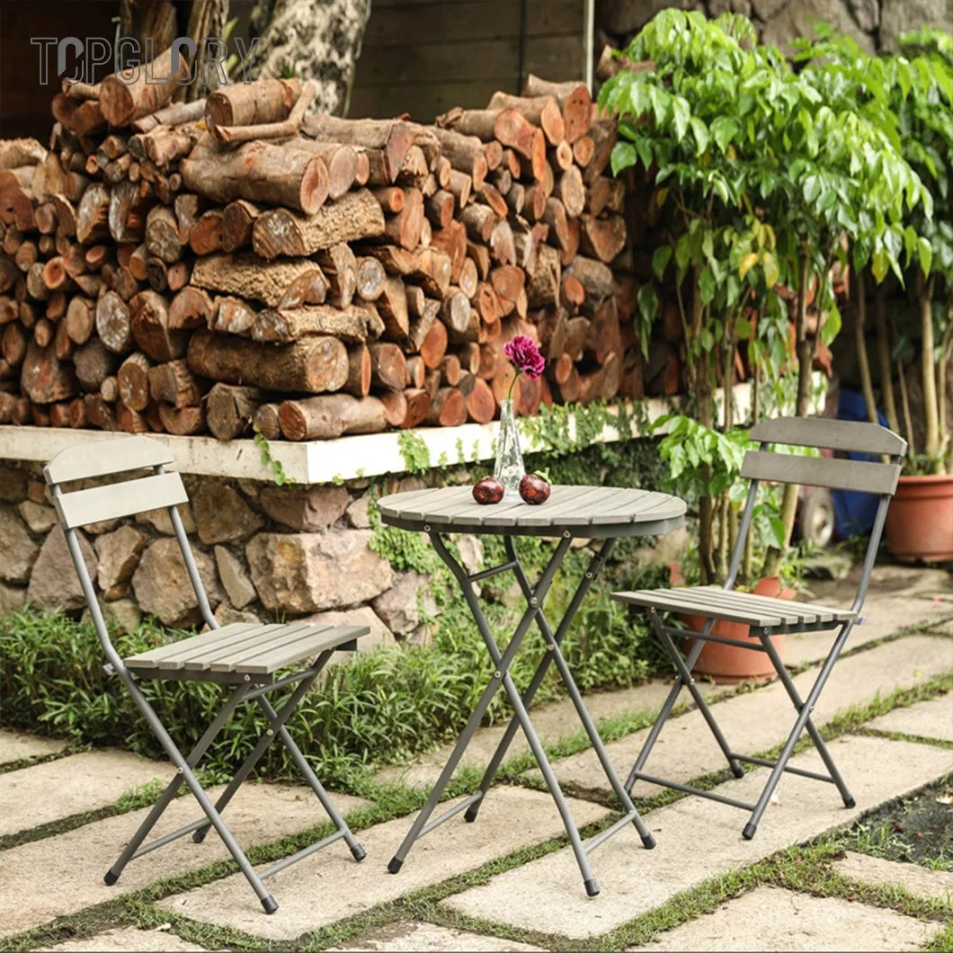 Chinese Resistant Patio Furniture Set Portable Folding Outdoor Casual Conversation Table and Chair