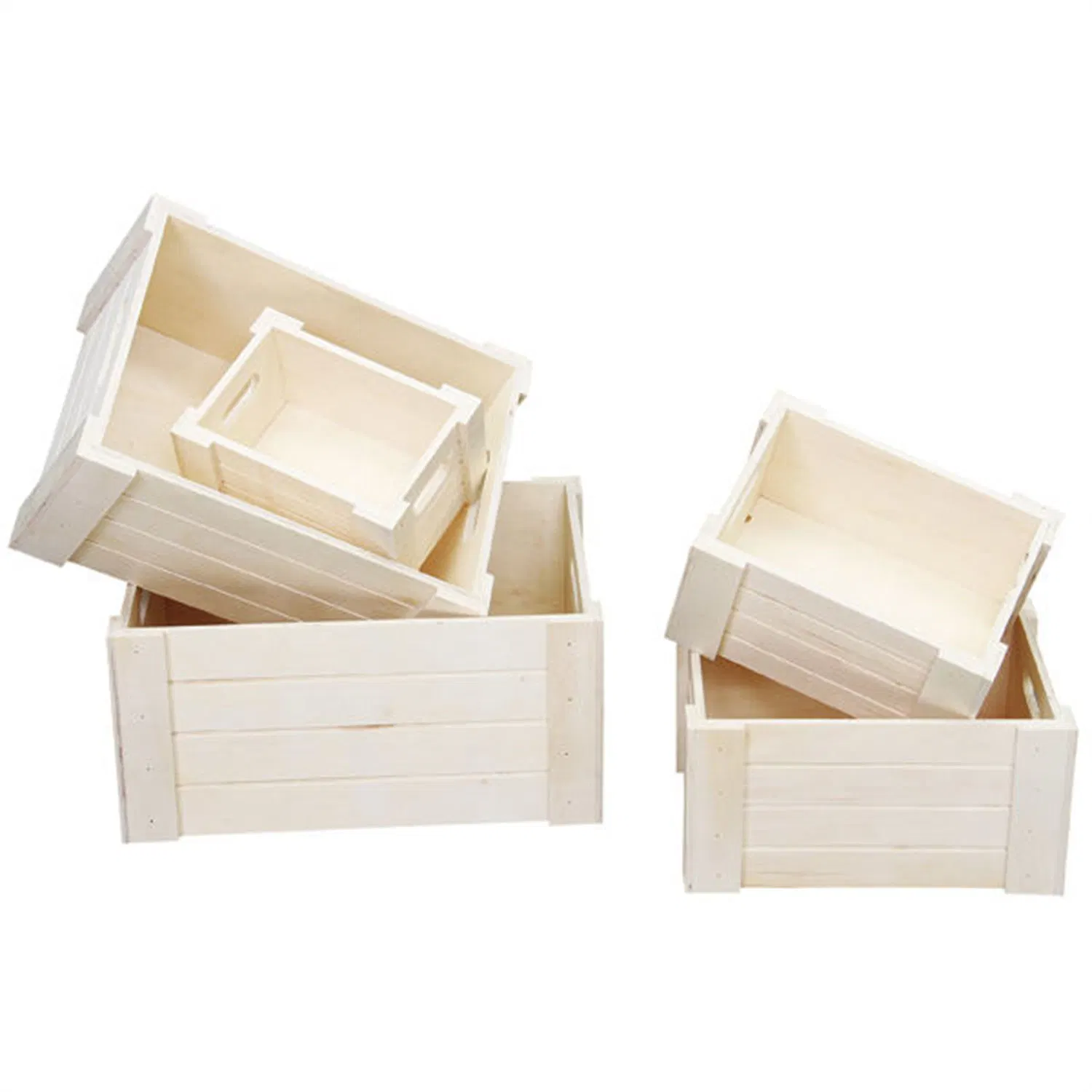 Handmade Unfinished Unpainted Wooden Box with Hinged Lid for Crafts DIY Storage Jewelry Plain Pine Box