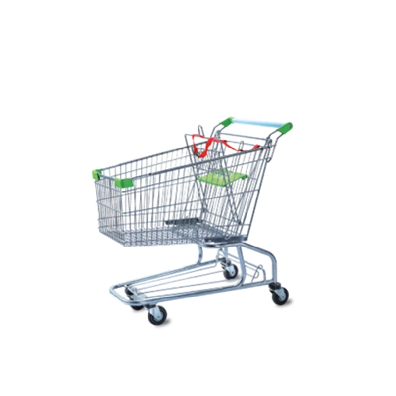 New Design Low Price 100L American Style Supermarket Trolley