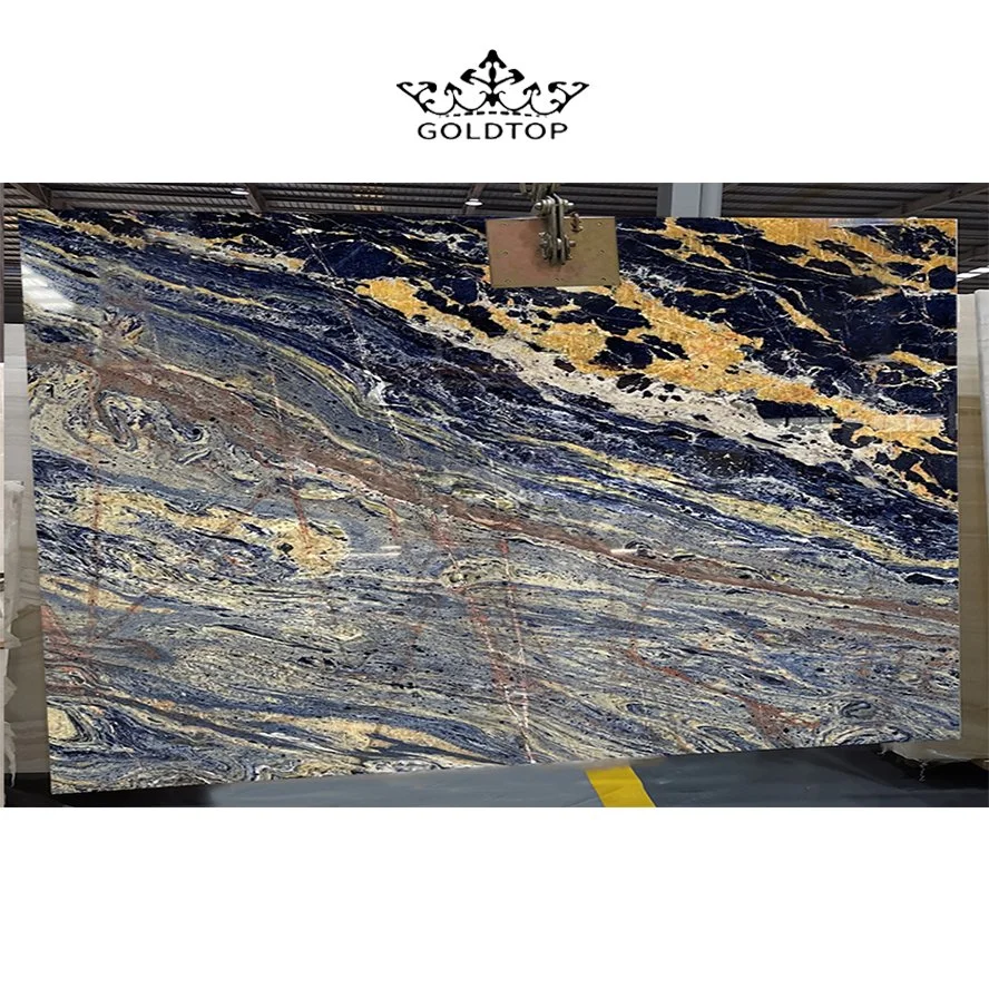 Luxury Stone Polished Indoor Decoration Cloisonne Blue Slab Granite Floor Tiles