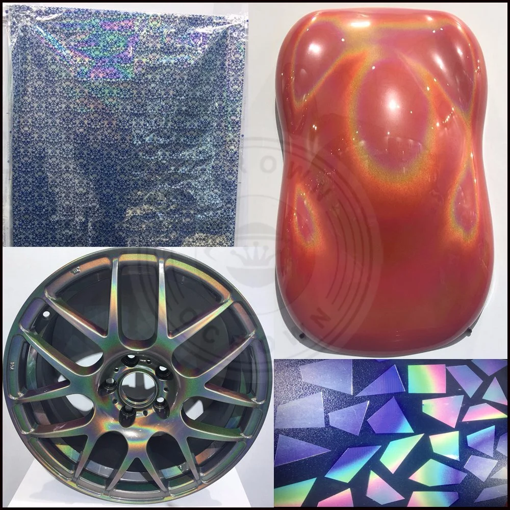 El polvo del espejo holográfico de Arco Iris láser pintura coche Plasti DIP pigmento