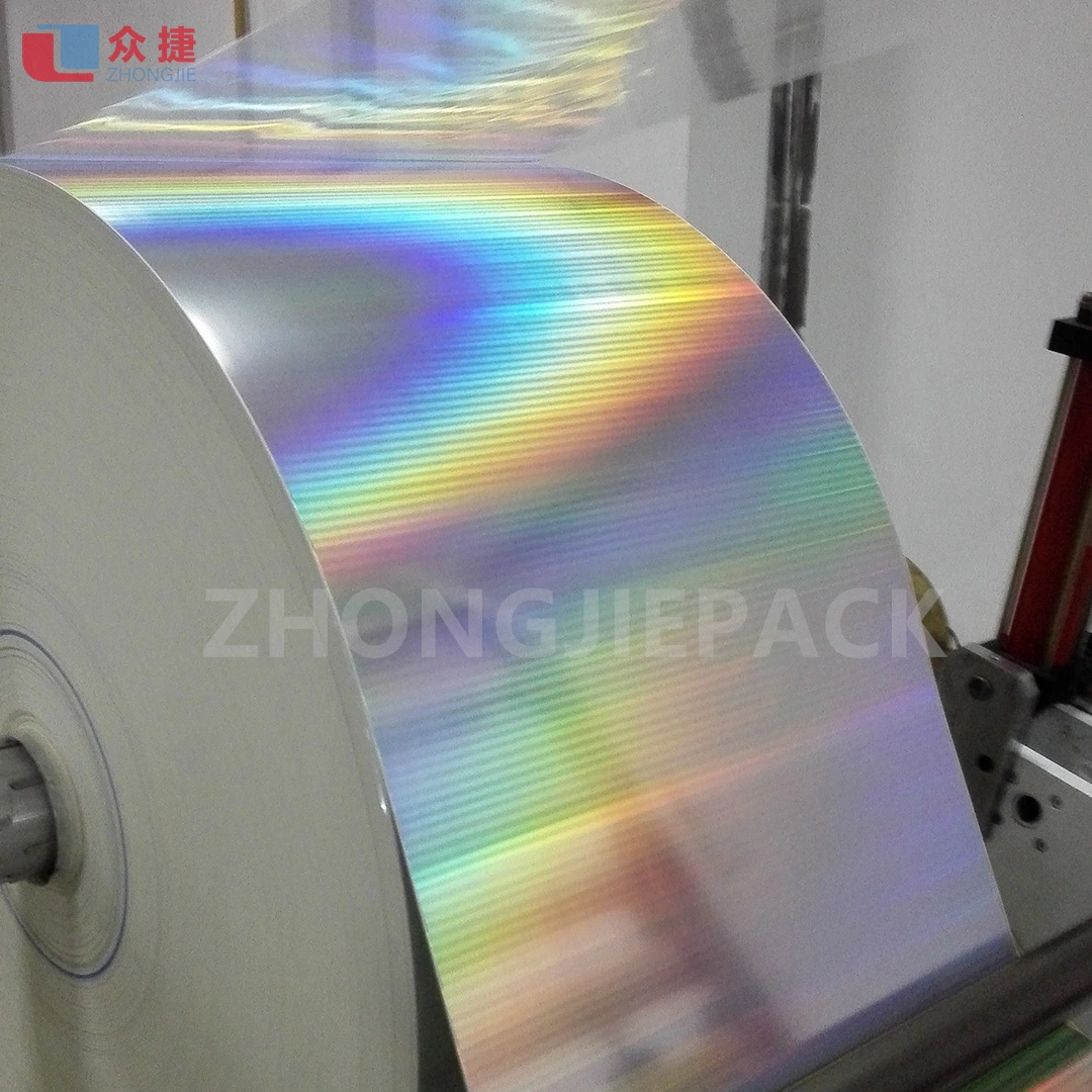 Metallized Holographic Pet Film Transfer to Paper Card for Toothpaste Box Packaging