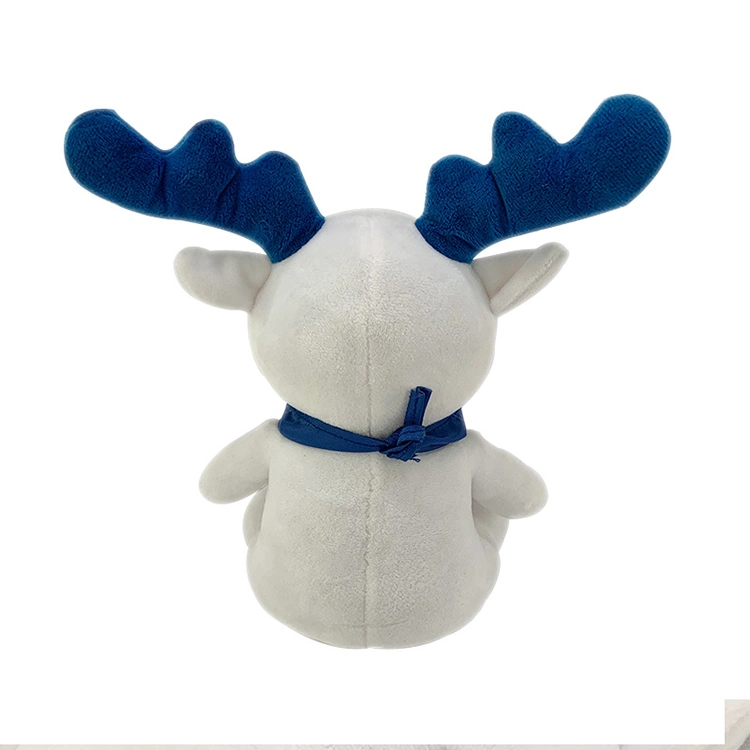 Presente de Natal quente Venda por Atacado Custom Stuffed Plush Animal Toy White Boneca Moose