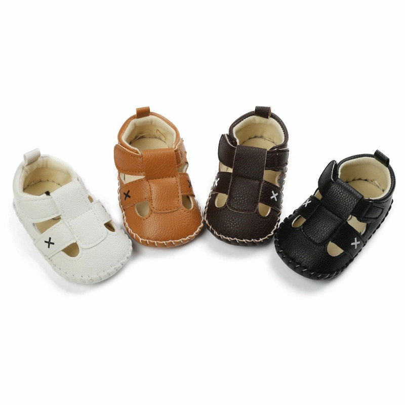 Unisex Baby Shoes PU Leather Casual Infant Soft Breathable Shoes Sandals Anti-Slip Bottom Pre-Walker Shoes Esg14172