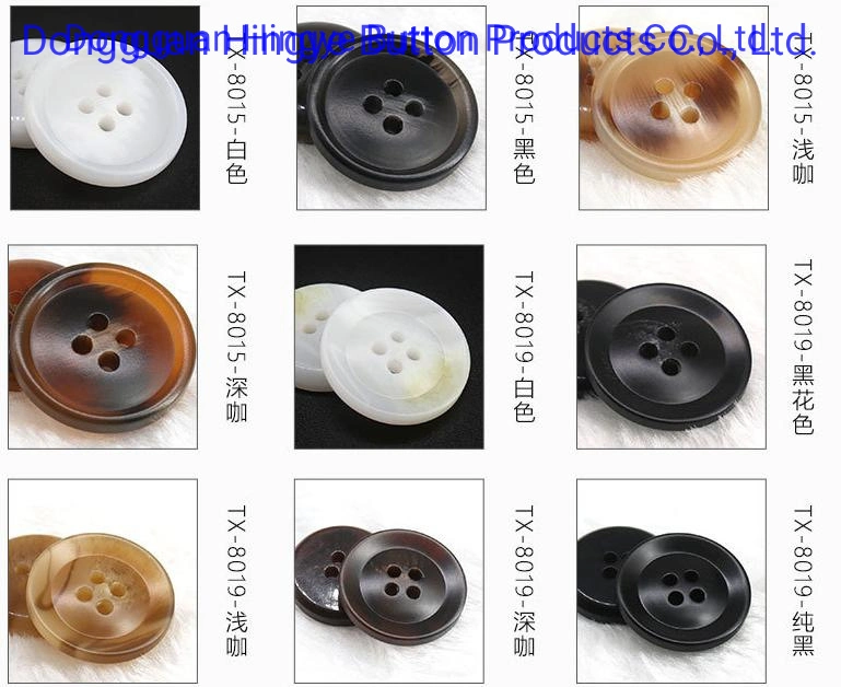 Resin Button Polyester Fake Ox Bone Horn Button for Clothing Garment Accessories